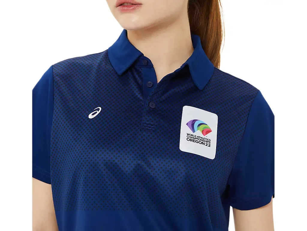 ASICS HEX GRADIENT POLO WCH-Women T-Shirts & Tops