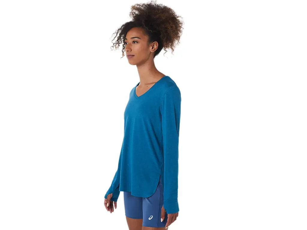 ASICS LONG SLEEVE HEATHER TOP-Women T-Shirts & Tops