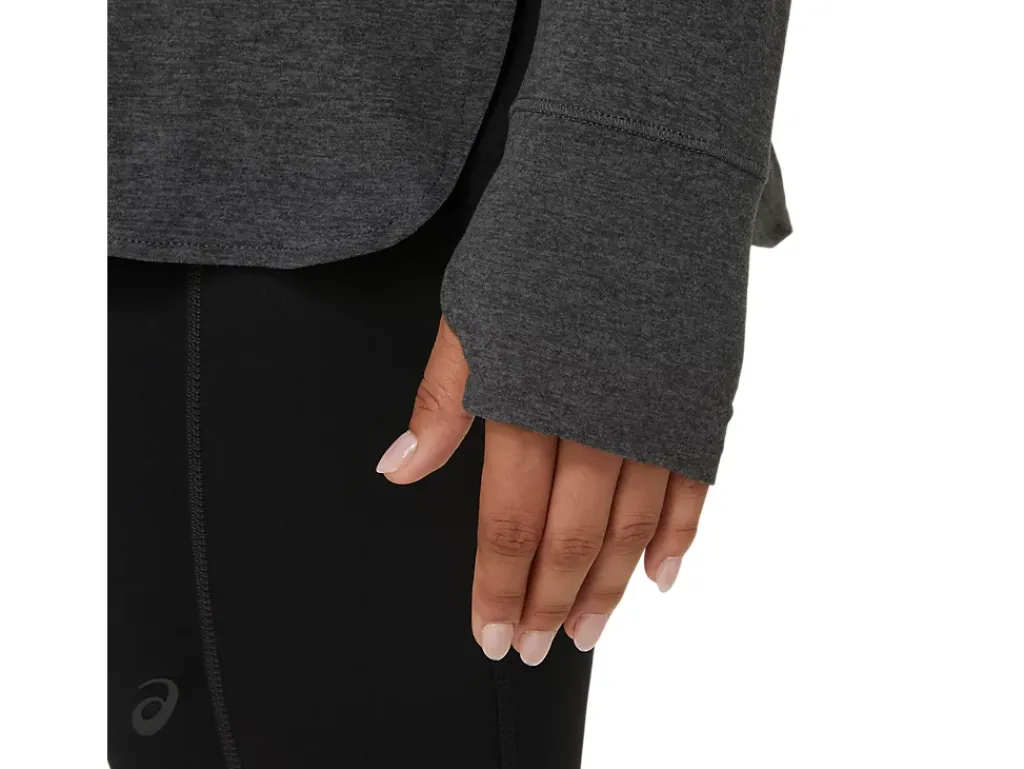 ASICS LONG SLEEVE HEATHER TOP-Women Extended Sizes|T-Shirts & Tops