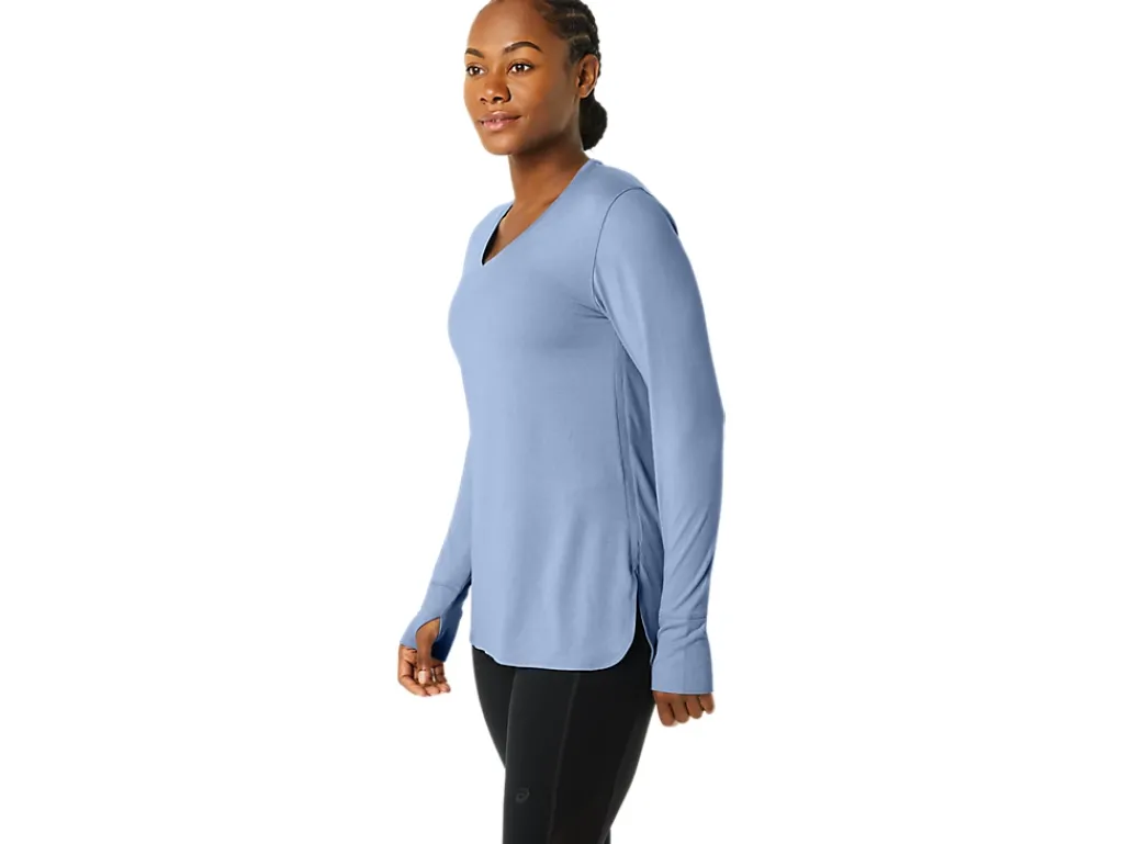 ASICS LONG SLEEVE HEATHER TOP-Women Extended Sizes|T-Shirts & Tops
