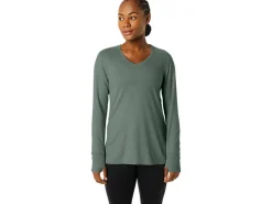 ASICS LONG SLEEVE HEATHER TOP-Women Extended Sizes|T-Shirts & Tops