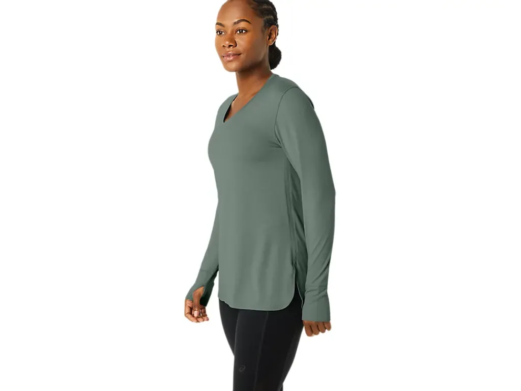 ASICS LONG SLEEVE HEATHER TOP-Women Extended Sizes|T-Shirts & Tops