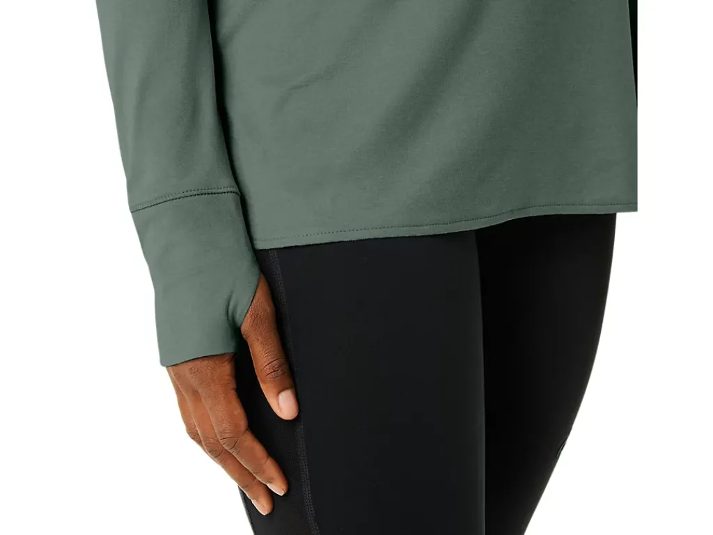 ASICS LONG SLEEVE HEATHER TOP-Women Extended Sizes|T-Shirts & Tops