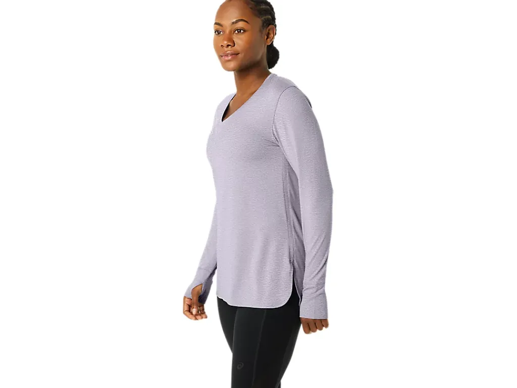 ASICS LONG SLEEVE HEATHER TOP-Women Extended Sizes|T-Shirts & Tops