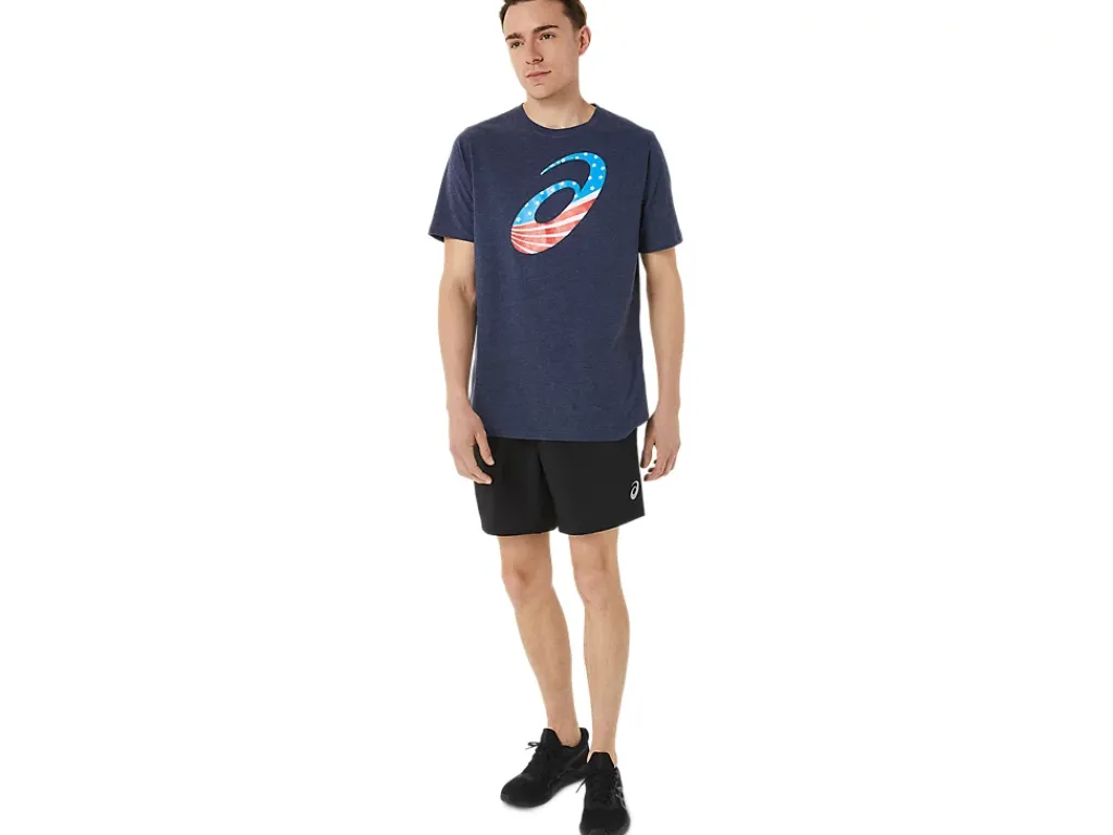 ASICS M SPIRAL A STARS AND STRIPES-Women Extended Sizes|T-Shirts & Tops