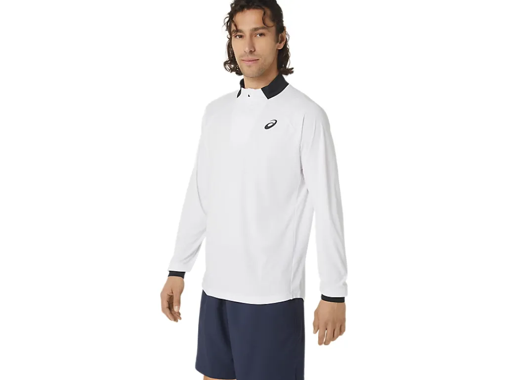 ASICS MEN COURT LONG SLEEVE 1/2 ZIP TOP-Men Tennis|Tennis