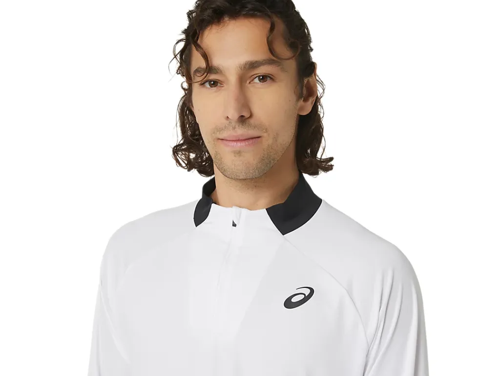 ASICS MEN COURT LONG SLEEVE 1/2 ZIP TOP-Men Tennis|Tennis