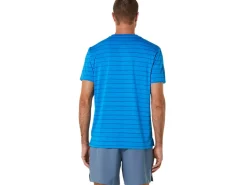 ASICS MEN COURT STRIPE SHORT SLEEVE TOP-Men Pickleball|Tennis