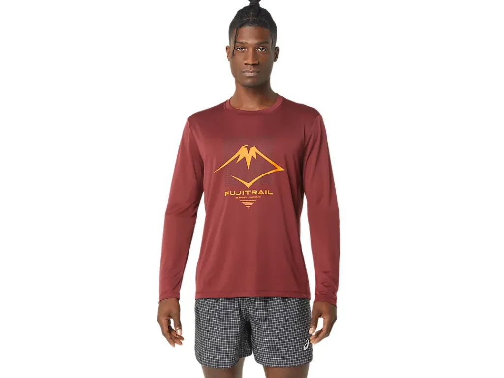 ASICS MEN FUJITRAIL LOGO LONG SLEEVE TOP-Men Trail Running|Extended Sizes