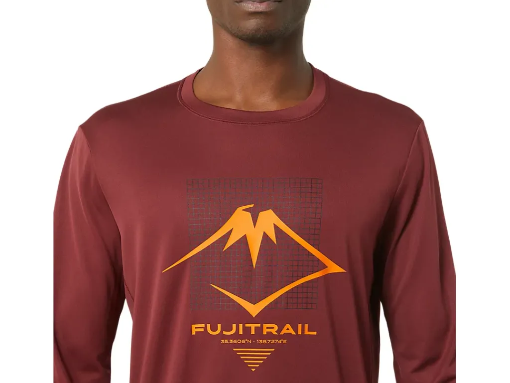 ASICS MEN FUJITRAIL LOGO LONG SLEEVE TOP-Men Trail Running|Extended Sizes
