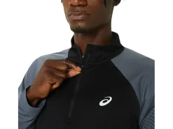 ASICS MEN ICON LONG SLEEVE 1/2 ZIP-Men T-Shirts & Tops