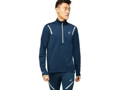 ASICS MEN LITE-SHOW WINTER 1/2 ZIP TOP-Men T-Shirts & Tops