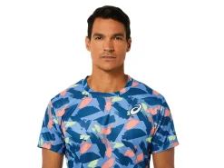 ASICS MEN MATCH GRAPHIC SHORT SLEEVE TOP-Men Pickleball|Tennis