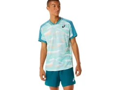 ASICS MEN MATCH GRAPHIC SHORT SLEEVE TOP-Men Pickleball|Tennis