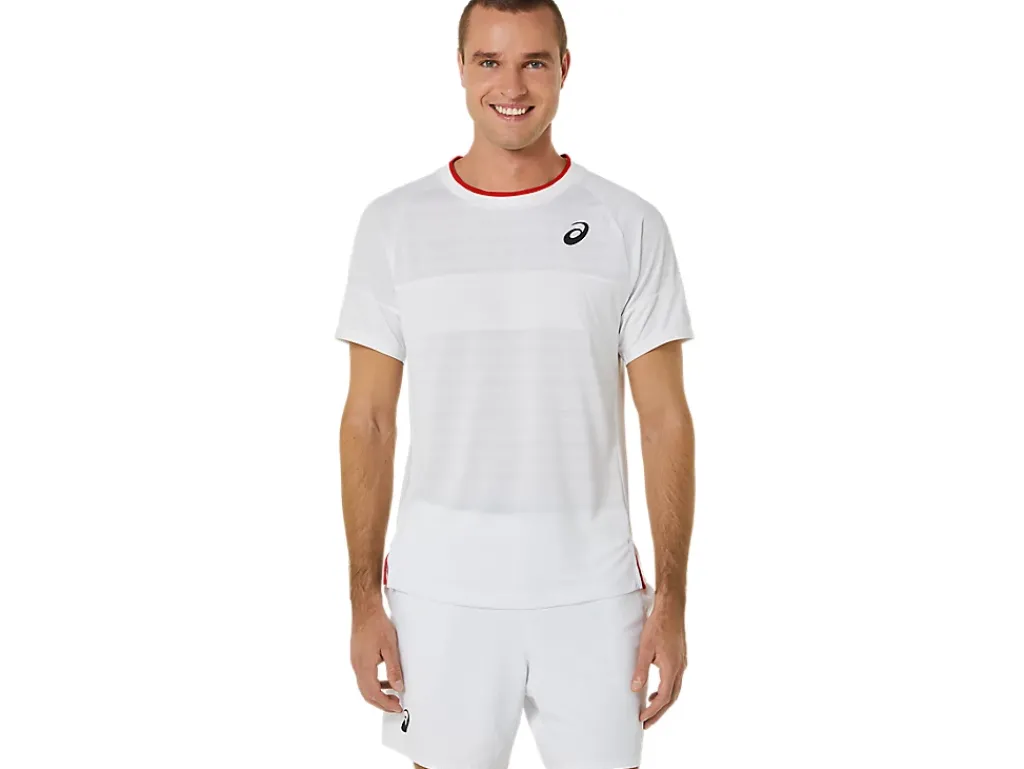 ASICS MEN MATCH SHORT SLEEVE TOP-Men Pickleball|Tennis