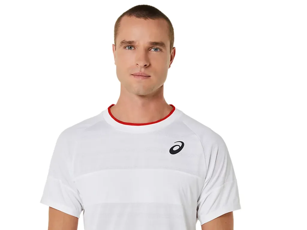 ASICS MEN MATCH SHORT SLEEVE TOP-Men Pickleball|Tennis