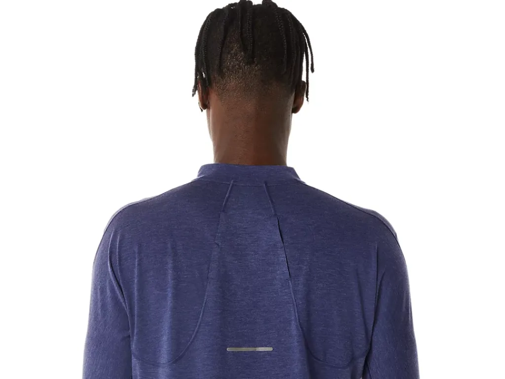ASICS MEN METARUN 1/2 ZIP LONG SLEEVE TOP-Men T-Shirts & Tops