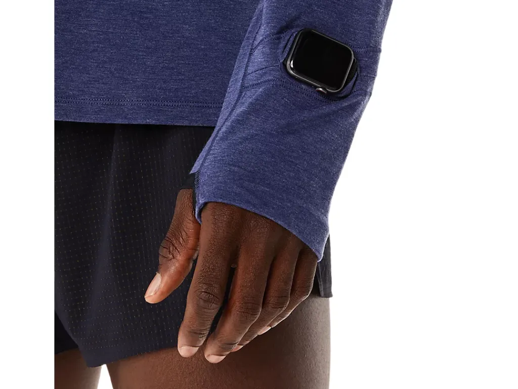 ASICS MEN METARUN 1/2 ZIP LONG SLEEVE TOP-Men T-Shirts & Tops