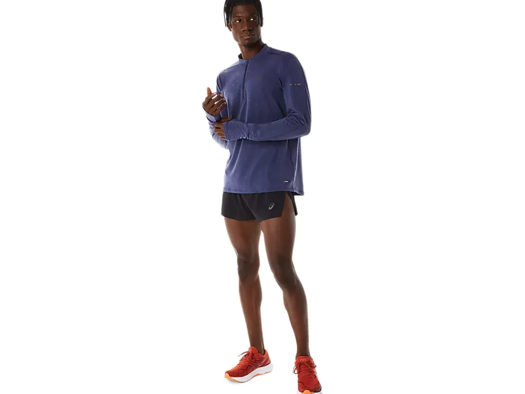 ASICS MEN METARUN 1/2 ZIP LONG SLEEVE TOP-Men T-Shirts & Tops