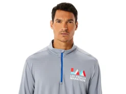 ASICS MEN READY-SET HALF ZIP LAM-Men T-Shirts & Tops