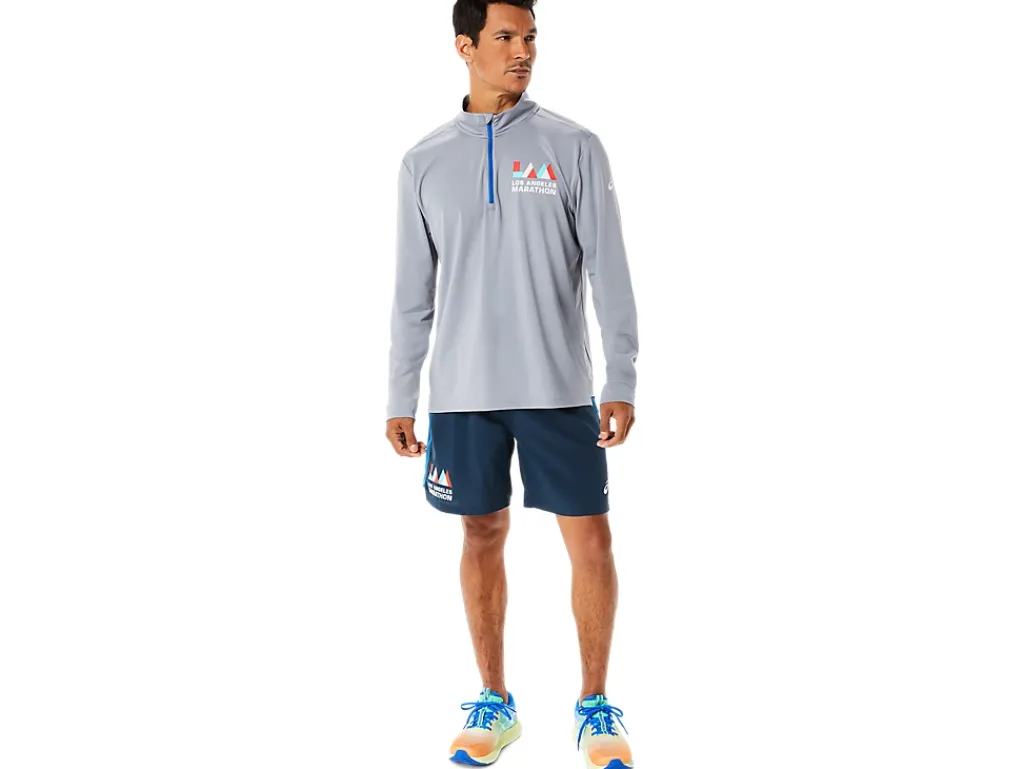 ASICS MEN READY-SET HALF ZIP LAM-Men T-Shirts & Tops