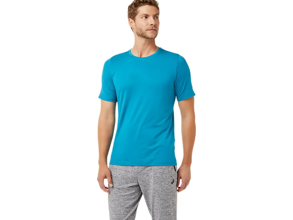 ASICS MEN SHORT SLEEVE HTHR TECH TOP-Men T-Shirts & Tops