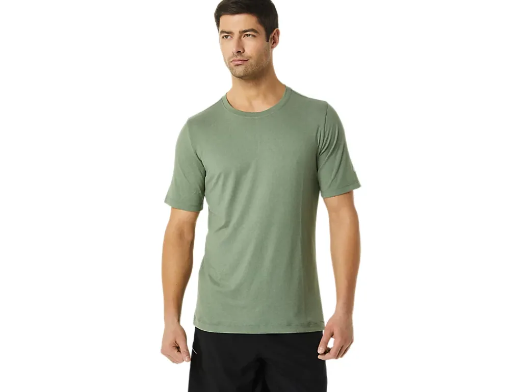 ASICS MEN SHORT SLEEVE HTHR TECH TOP-Men Extended Sizes|T-Shirts & Tops