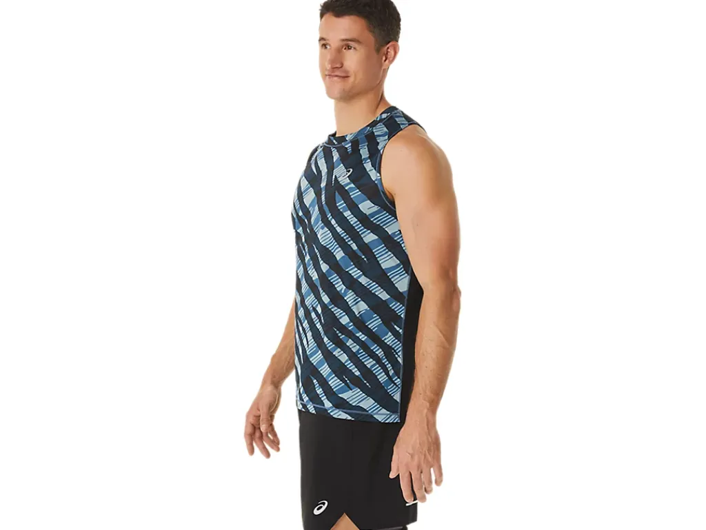 ASICS MEN WILD CAMO SINGLET-Men T-Shirts & Tops|Semi-Annual Sale