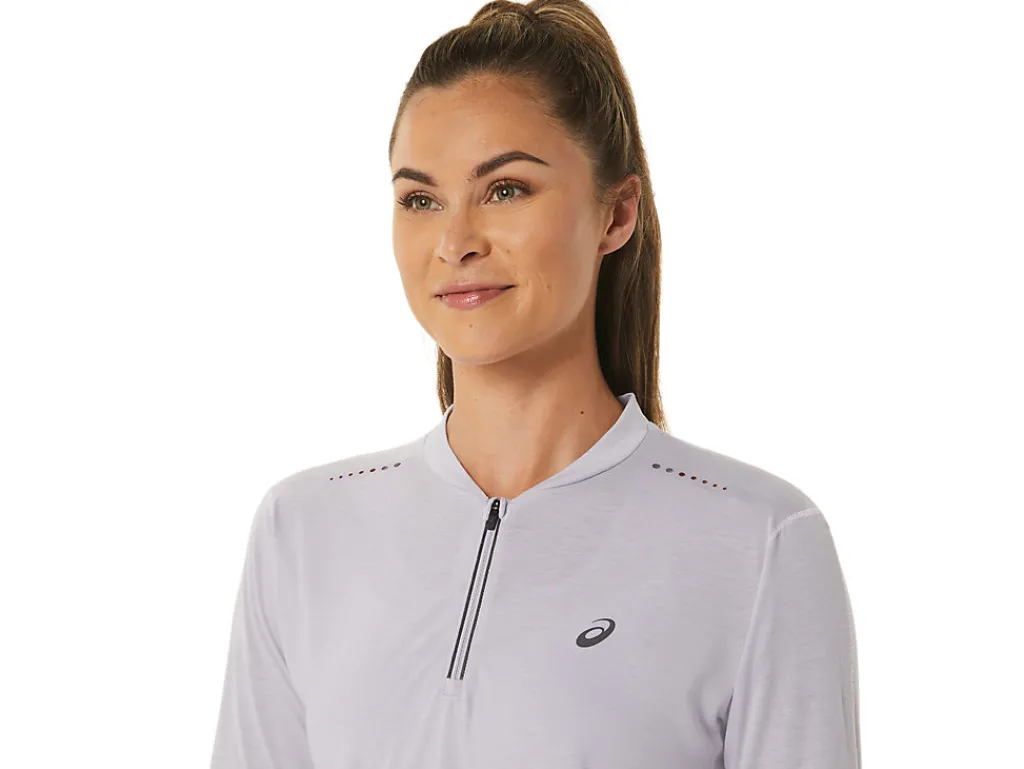 ASICS METARUN 1/2 ZIP LONG SLEEVE TOP-Women T-Shirts & Tops