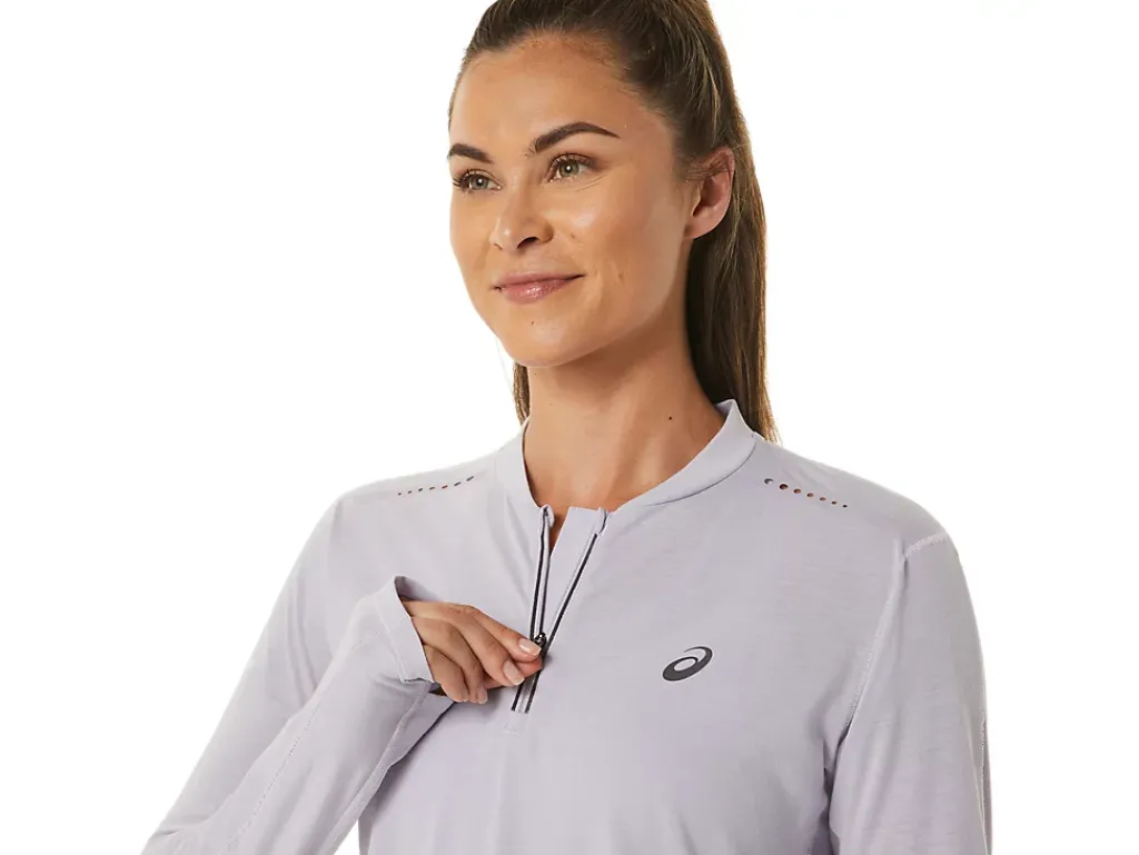 ASICS METARUN 1/2 ZIP LONG SLEEVE TOP-Women T-Shirts & Tops