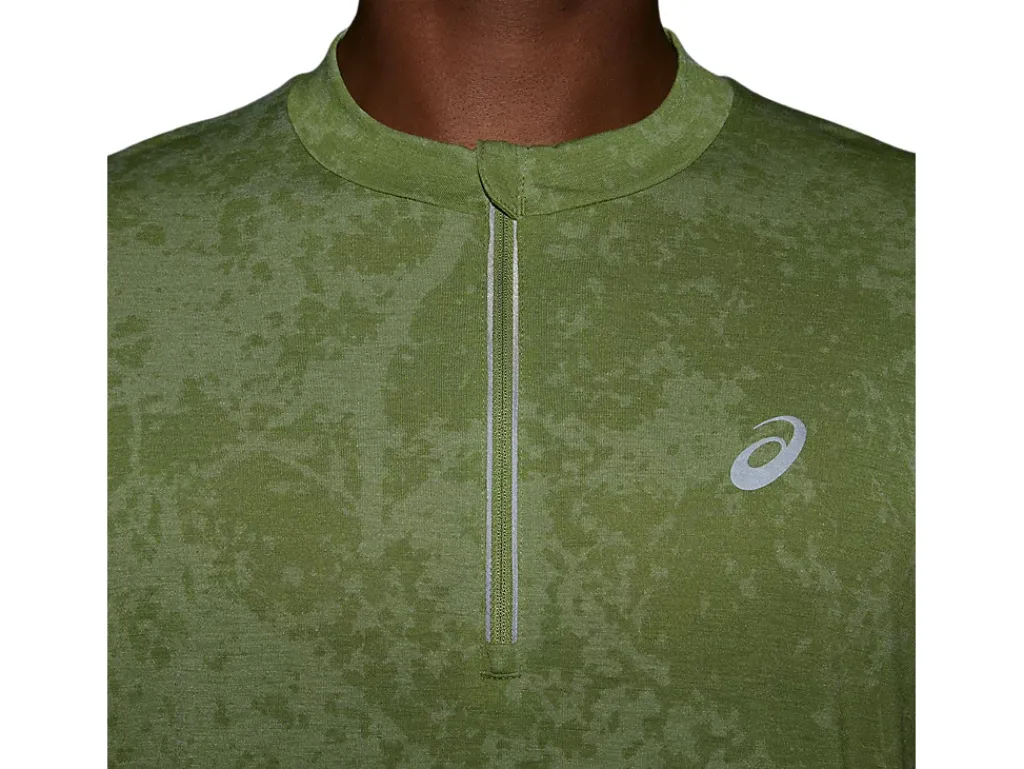 ASICS METARUN PATTERN 1/2 ZIP SHORT SLEEVE TOP-Men T-Shirts & Tops
