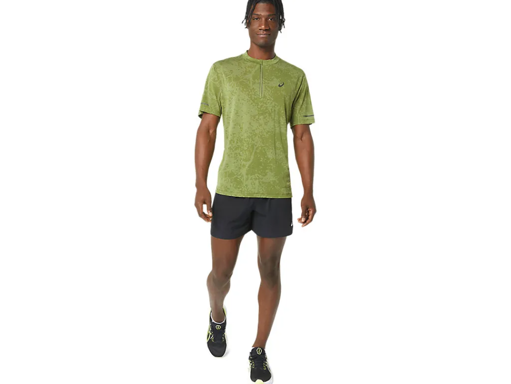 ASICS METARUN PATTERN 1/2 ZIP SHORT SLEEVE TOP-Men T-Shirts & Tops