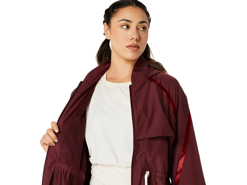 ASICS NAGINO WOVEN LONG JACKET-Women Jackets & Outerwear