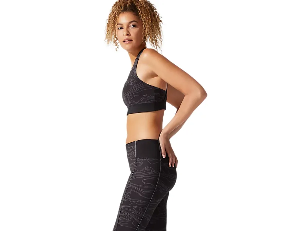 ASICS PIPING GRAPHIC BRA-Women Sports Bras