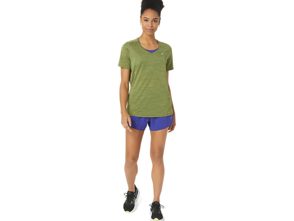 ASICS RACE V-NECK SHORT SLEEVE TOP-Women T-Shirts & Tops