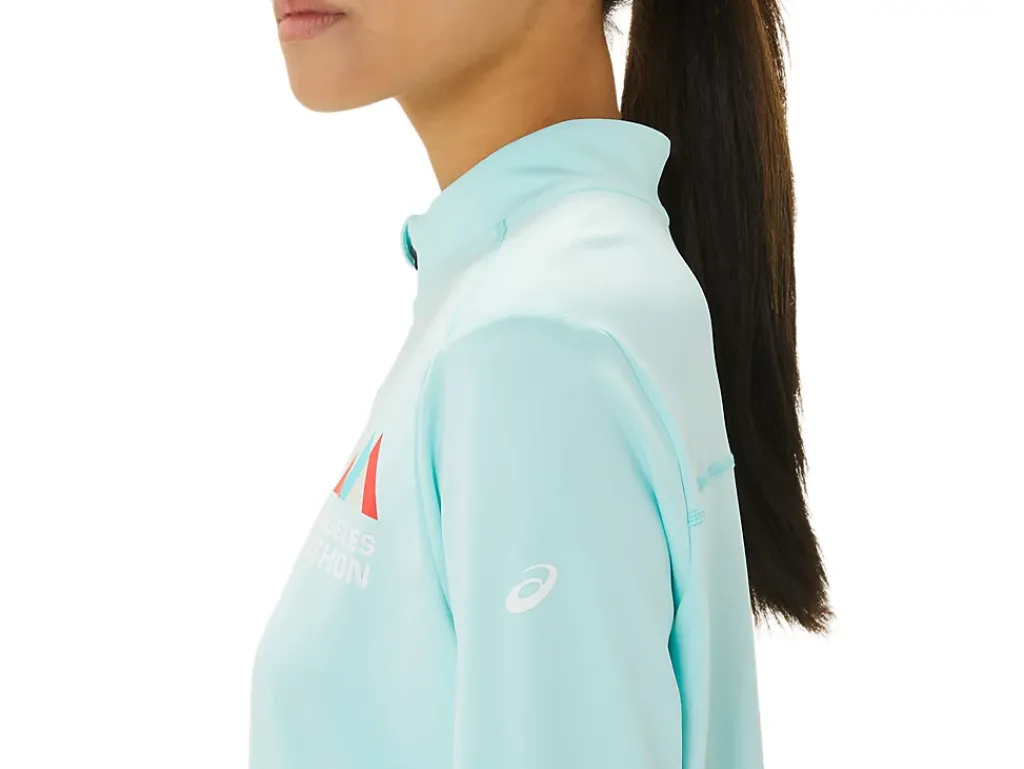 ASICS READY-SET HALF ZIP LAM-Women T-Shirts & Tops