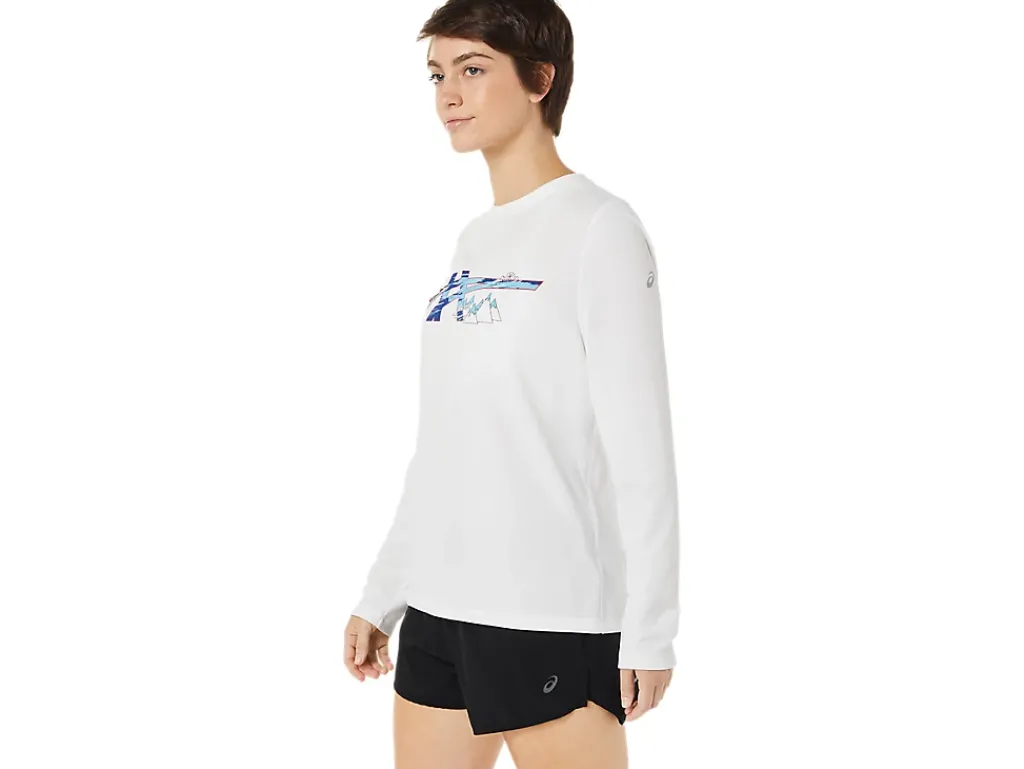 ASICS READY-SET II LONG SLEEVE GRAPHIC-Women T-Shirts & Tops