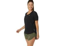 ASICS ROAD V-NECK SHORT SLEEVE TOP-Women T-Shirts & Tops