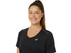 ASICS ROAD V-NECK SHORT SLEEVE TOP-Women T-Shirts & Tops