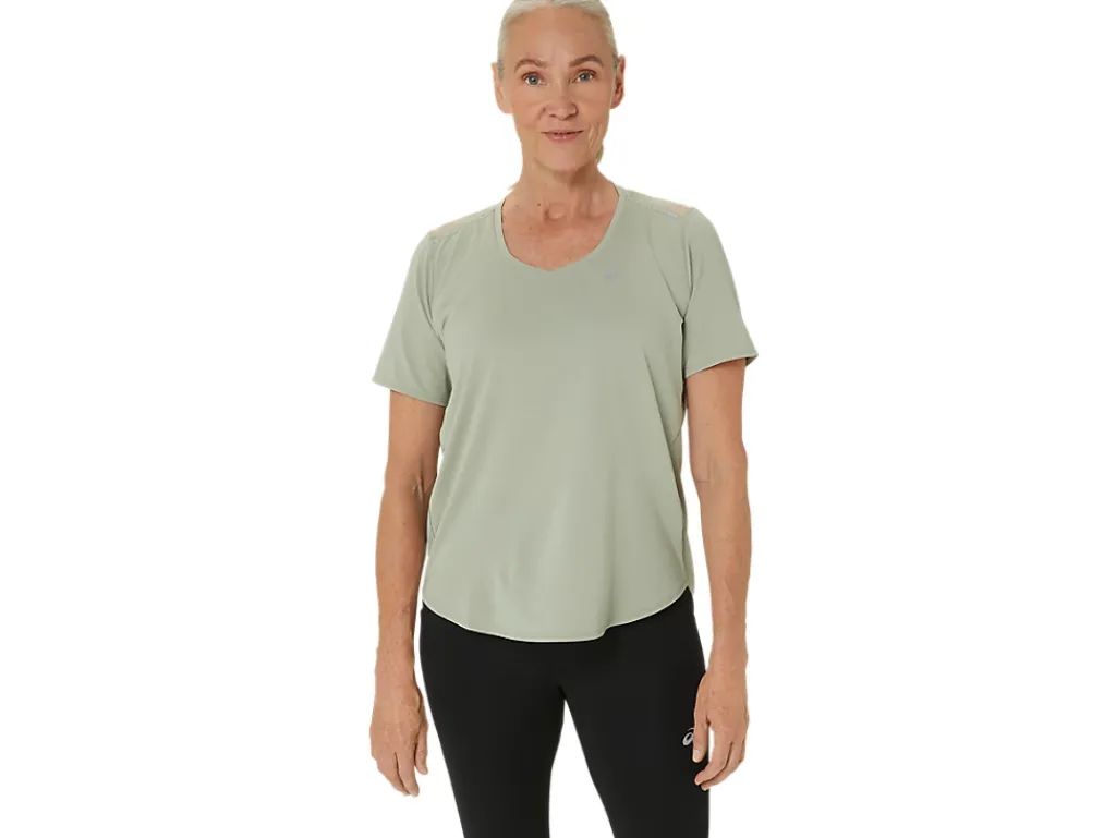 ASICS ROAD V-NECK SHORT SLEEVE TOP-Women T-Shirts & Tops