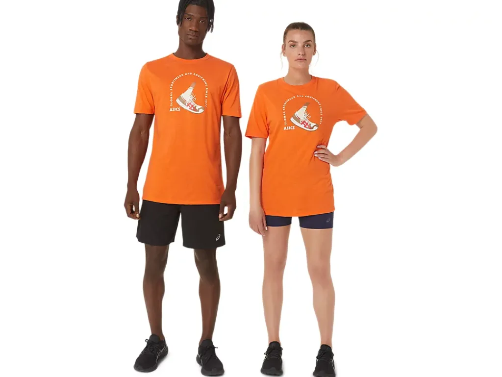 ASICS SHORT SLEEVE 1977 GLOBAL SPORTSWEAR TEE-Women T-Shirts & Tops|Extended Sizes
