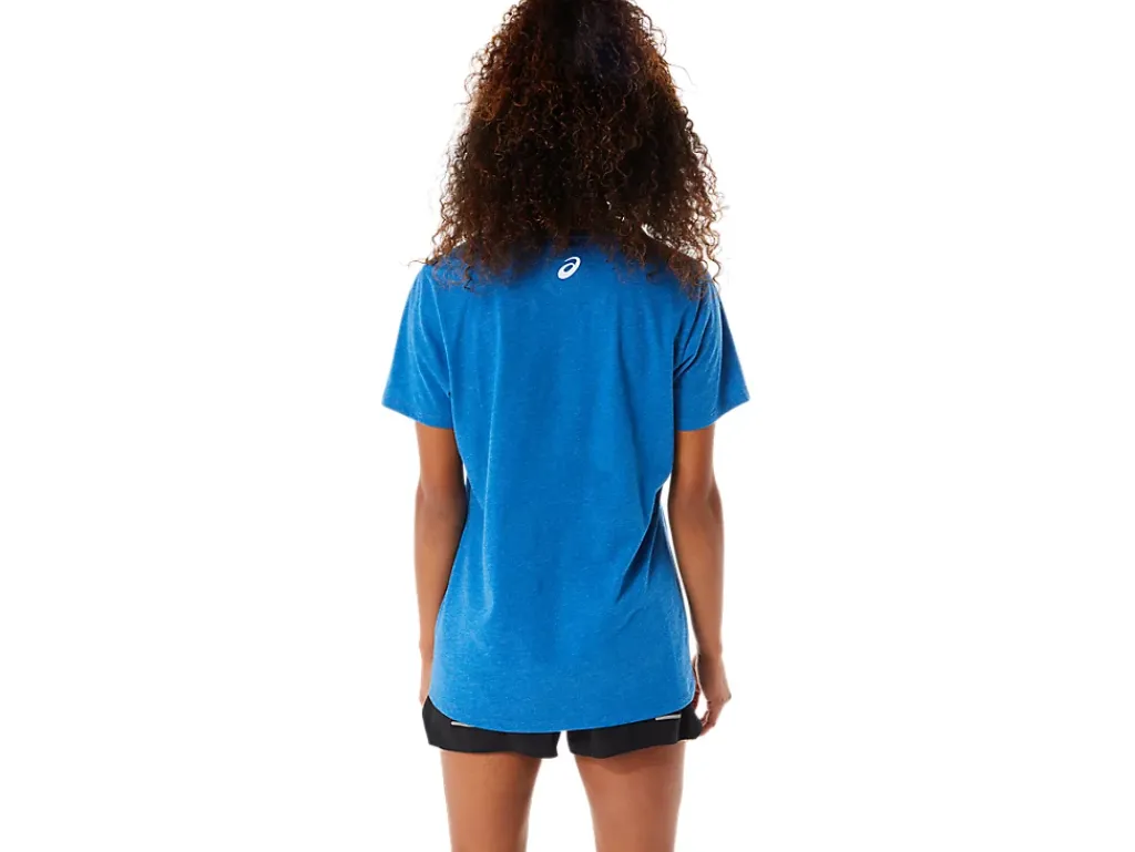 ASICS SHORT SLEEVE PRINT V-NECK-Women Extended Sizes|T-Shirts & Tops