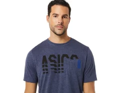 ASICS SHORT SLEEVE STRIPED POCKET TEE-Men Extended Sizes|T-Shirts & Tops