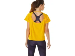ASICS SIDE SLIT SHORT SLEEVE TOP-Women T-Shirts & Tops