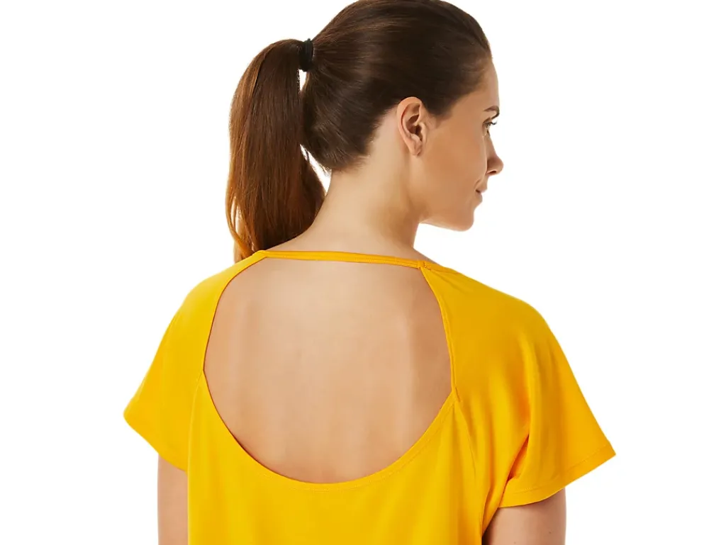 ASICS SIDE SLIT SHORT SLEEVE TOP-Women T-Shirts & Tops