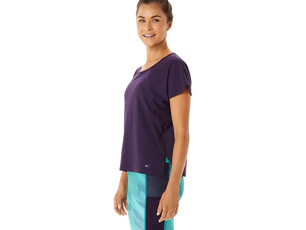 ASICS SIDE SLIT SHORT SLEEVE TOP-Women T-Shirts & Tops