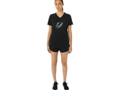 ASICS SPIRAL ;a; AIRBRUSH TIGER PRINT VNECK-Women Extended Sizes|T-Shirts & Tops