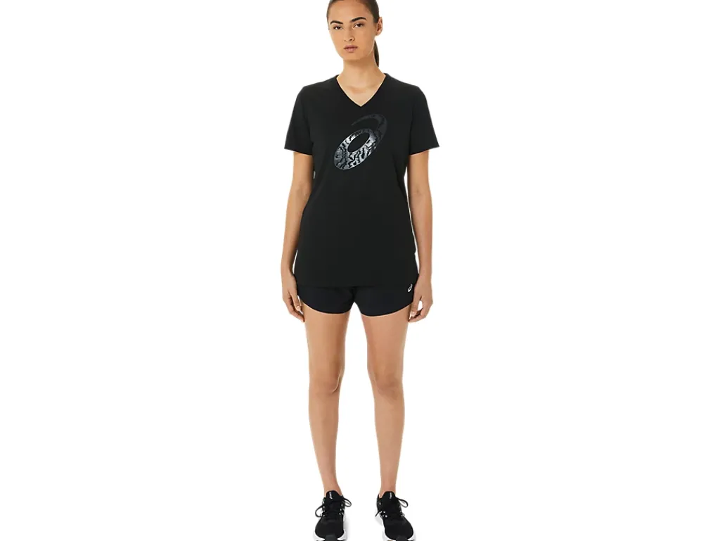 ASICS SPIRAL ;a; AIRBRUSH TIGER PRINT VNECK-Women Extended Sizes|T-Shirts & Tops