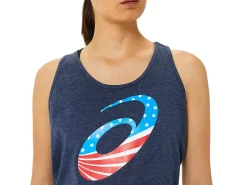 ASICS SPIRAL A STARS AND STRIPES SHORT SLEEVE-Women Extended Sizes|T-Shirts & Tops