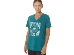 ASICS SUNFLOWER SLOGAN V-NECK-Women T-Shirts & Tops